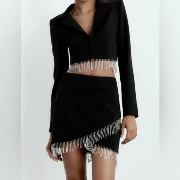 NWT House of Harlow Rhinestone blazer set - Picture 2 of 10